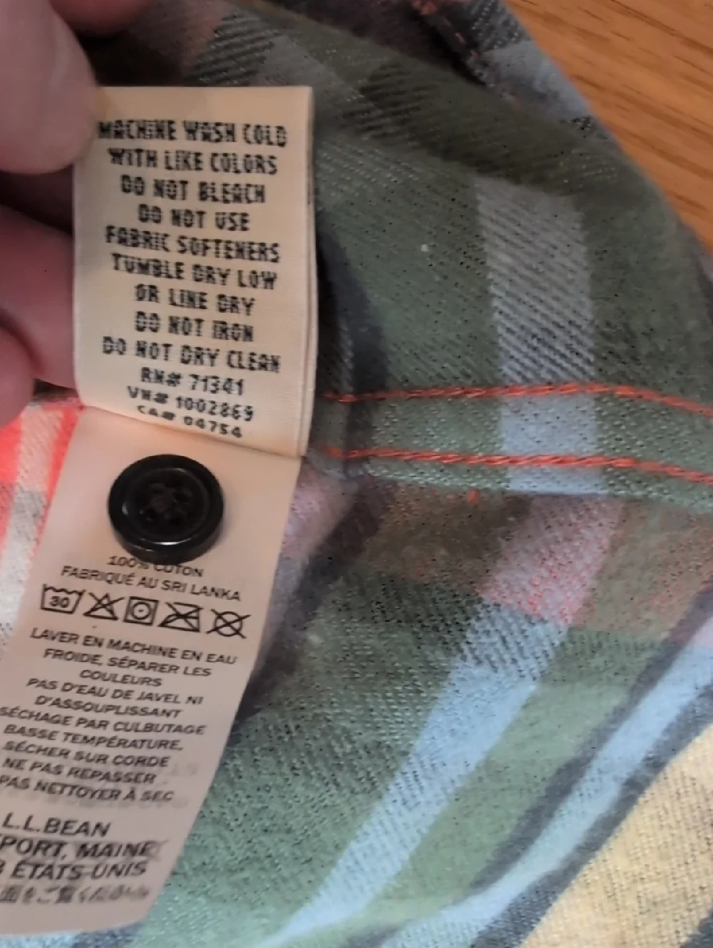 LL Bean Relaxed Fit Flannel Size M Women's - Picture 5 of 5